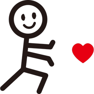 ins简约可爱小人推心比心3d立体墙贴纸房间卧室装饰店铺墙面布置