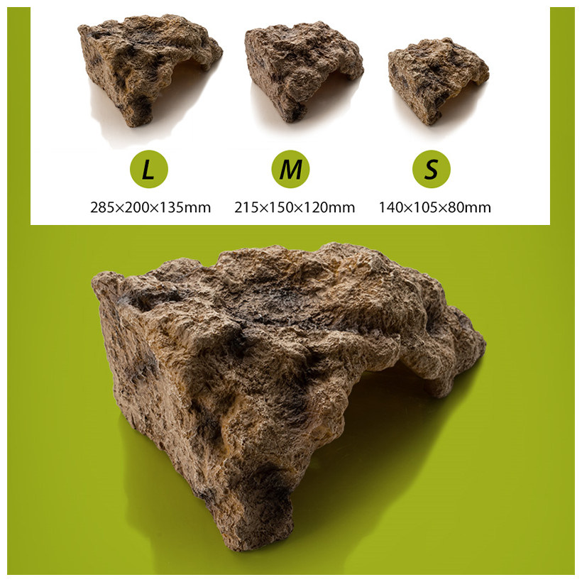爬宠造景躲避洞穴 宠物睫角肥尾蛇豹纹守宫用品新品装饰 守宫城市