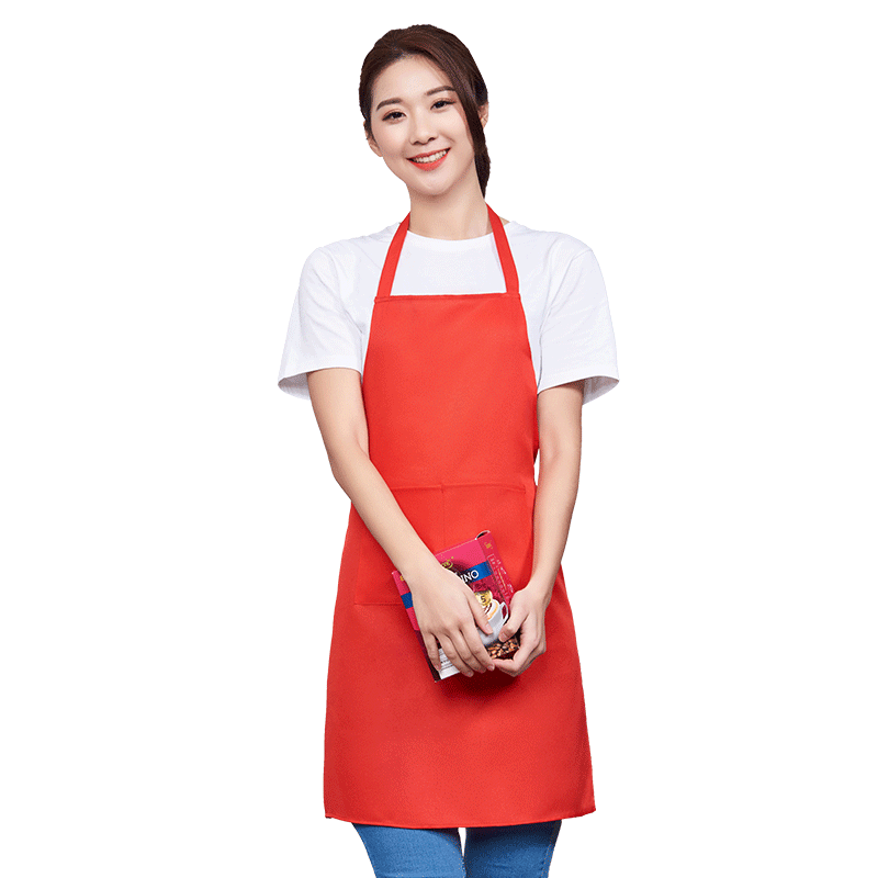 防水围裙定制logo印字餐饮专用咖啡奶茶店服务员围腰制服工装订做