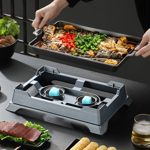 鹤尚酒精蜡餐厅烤鱼不沾牛蛙炉