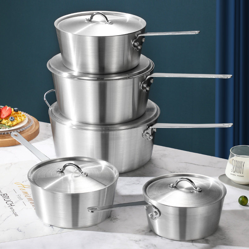 铝制单柄铝汁锅铝汤锅牛排酱汁锅煮粥粉拉面料理奶锅商用电磁炉