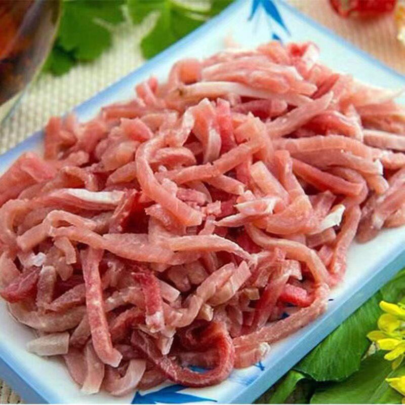新鲜冷冻猪肉丝 瘦肉丝 纯瘦肉 四号肉 瘦肉粥饭店商用食材20斤