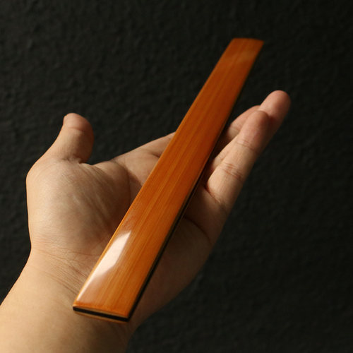 纯手工制作三合青老玉竹文玩戒尺