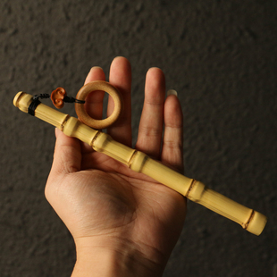 纯手工制作天然老罗汉竹手把件竹雕竹制多节密节竹把玩手棍竹节棍