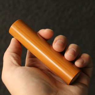 精品纯手工精磨天然老实心竹手把件竹制实心玉竹棍把玩小件大直径