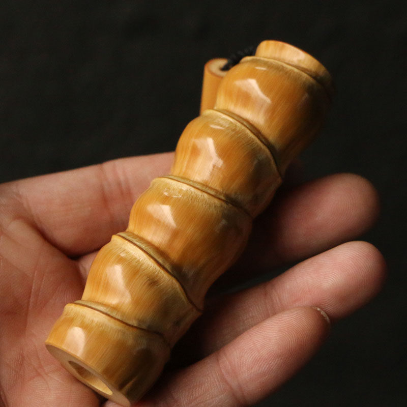 销一物一拍精品纯手工精磨天然多节异形老罗汉竹手把件竹雕把玩厂