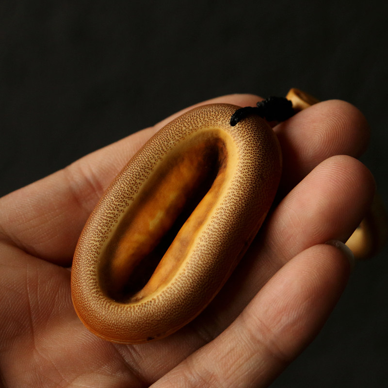 一物一拍精品纯手工精磨天然异形老竹节手把件竹根雕"生命之源"