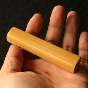 纯手工精磨天然方形实心老玉竹手把件竹雕把玩小竹棍把玩可变色