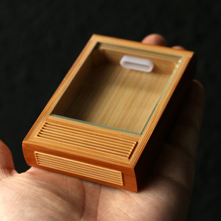 精工长方形老玉竹黄蛉鸣虫盒名家小谭带音响竹鸣虫盒可拆卸竹盒子