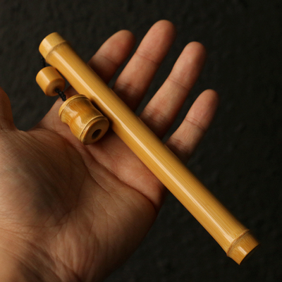 纯手工精磨天然实心玉竹手把件