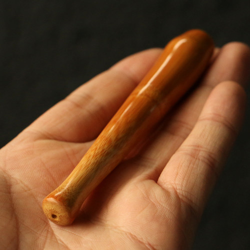 精品纯手工制作天然实心竹小烟嘴