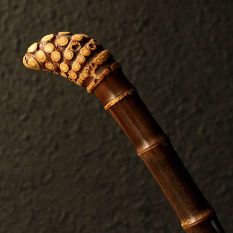 精品纯手工制作天然满钉老紫竹根拐杖多节竹制登山手杖防滑竹子棍