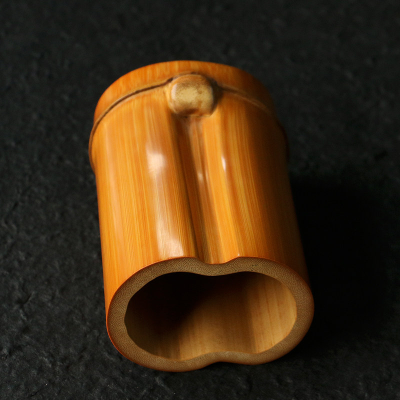 一物一拍精品纯手工精磨天然异形老玉竹笔筒竹雕竹制茶具收纳筒子