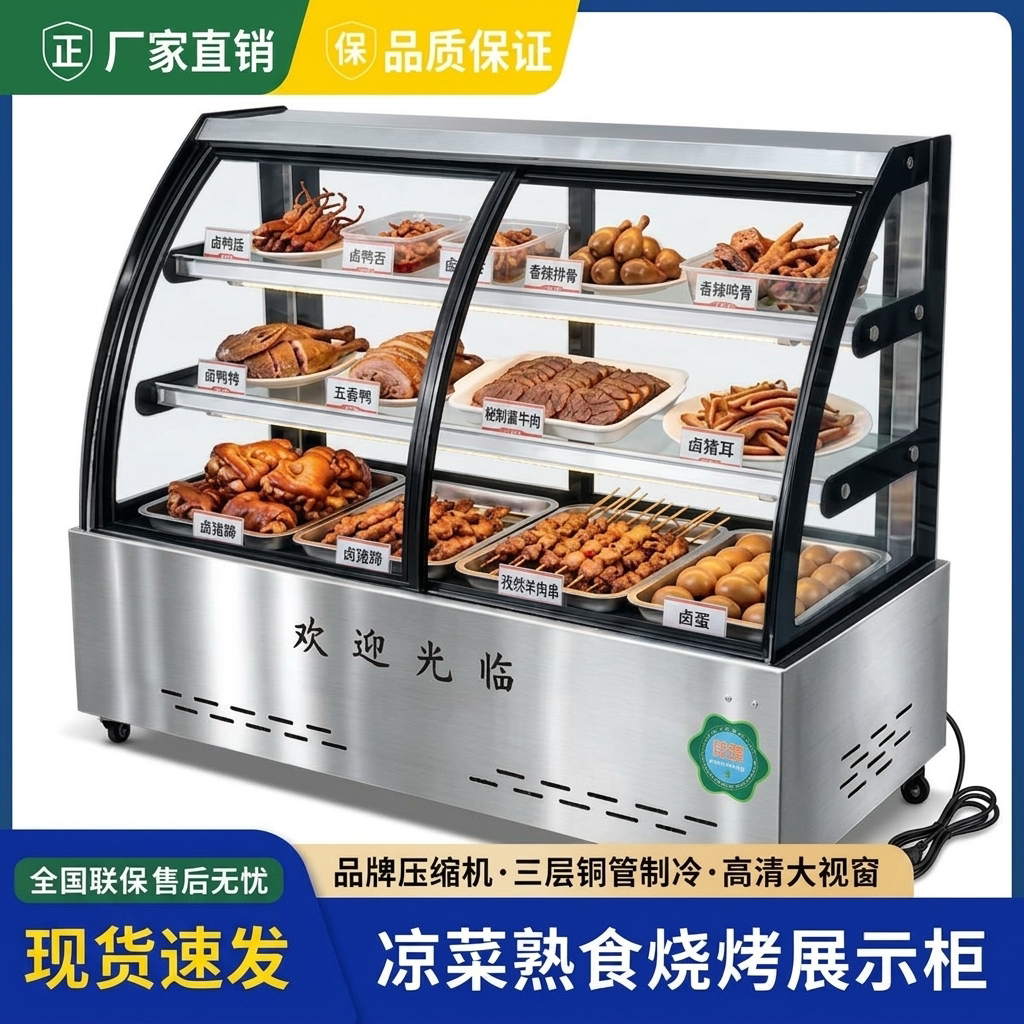 凉菜展示柜冷藏保鲜柜商用点菜柜冰箱串串烧烤鸭脖熟食卤菜冰柜