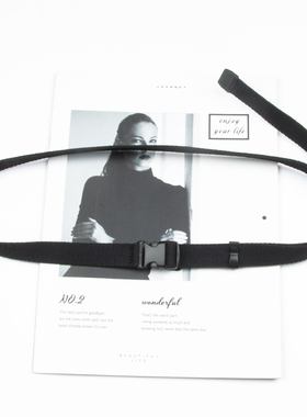 2cm无金属插扣帆布腰带 学生简约百搭青年个性加长卡扣工装裤皮带