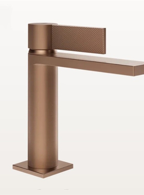 意大利捷仕GESSI全铜玫瑰金冷热水龙头极简面盆台盆Inverso