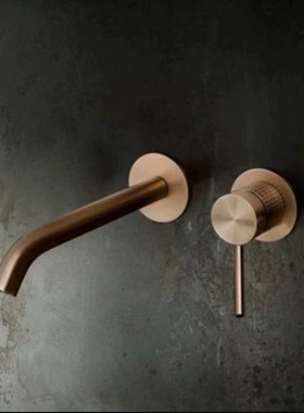 意大利捷仕GESSI枪灰色Meccanica暗装面盆龙头入墙全铜预埋