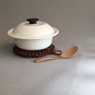 UShop日本野田珐瑯 搪瓷小炖锅小汤锅火锅煮锅盆一人食 现货