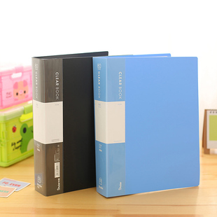 树德资料册T80A试卷夹80页插页夹A4谱夹本文件夹透明插袋大容量多页数考试卷档案收纳A4相片集册办公学生用品