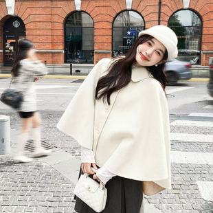 外套女冬季 单排扣披肩斗篷短款 新款 外搭开衫 气质披肩L 楠