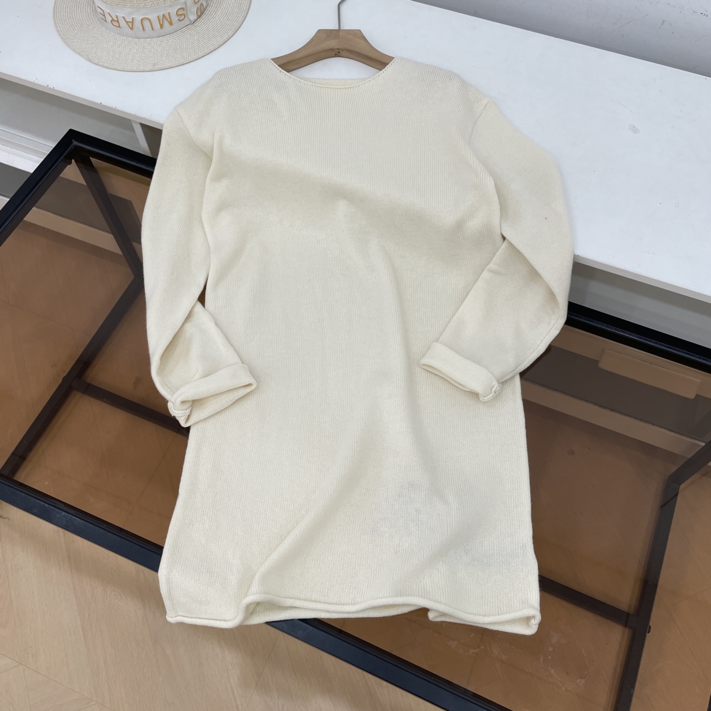 高级感针织连衣裙秋冬季新款宽松显瘦气质简约女裙子 L#5