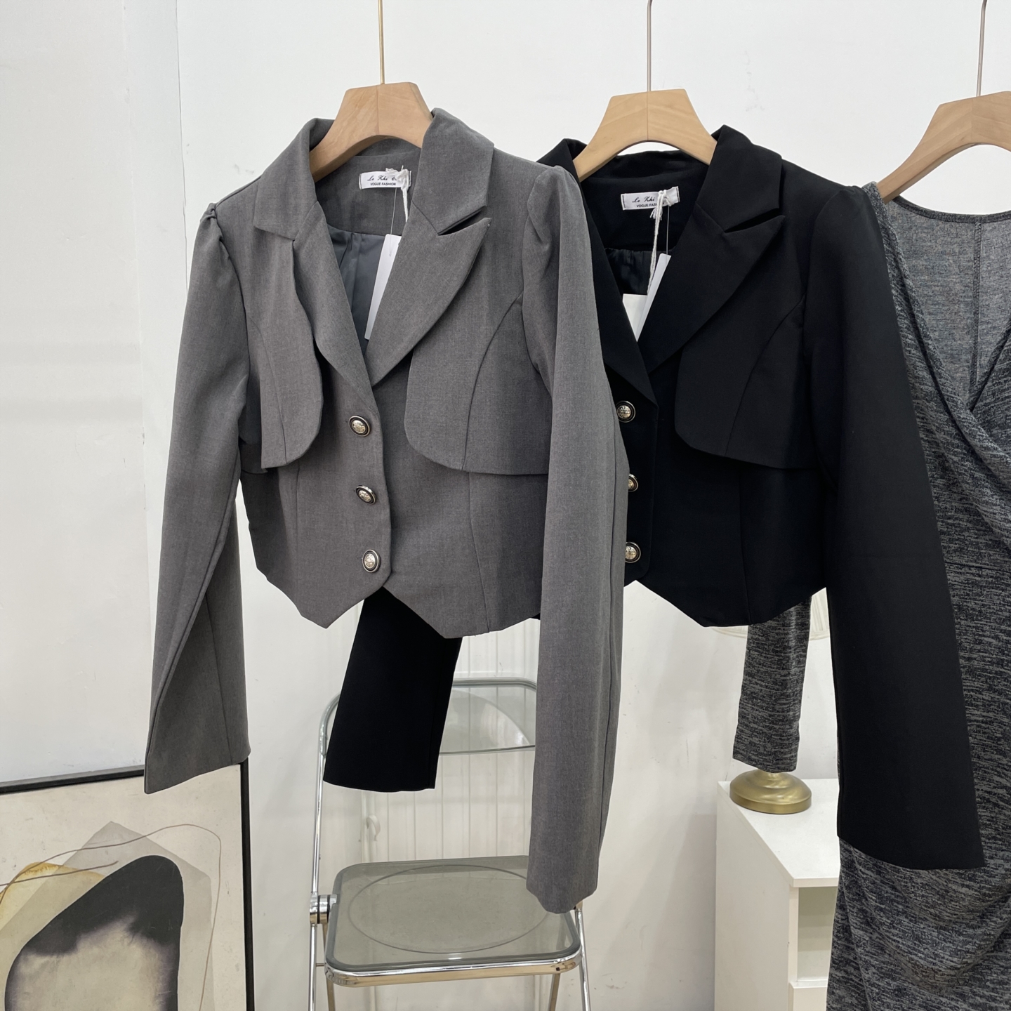 黑色短款西装外套女2025年秋季新款百搭潮流显瘦外套K#16