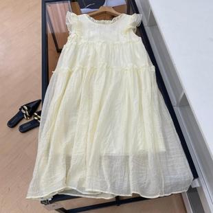 法式 連衣裙女夏新款 海邊度假絕美裙子E 高級感小飛袖