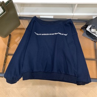 新款 上衣J 慵懒风休闲时尚 露肩长袖 百搭韩式 2025年秋季