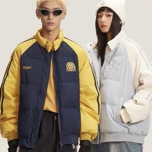 美式 永联百搭加厚保暖面包服外套 街头撞色立领棉衣棉服冬季