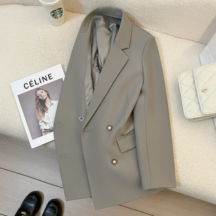 气质高级感休闲 韩版 今年流行特惠雅灰色西装 外套女2025春秋新款