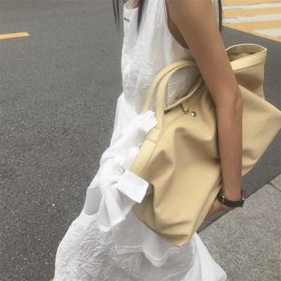 帆布包大容量包包2025新款 学生上课电脑包单肩包休闲托特包手提袋