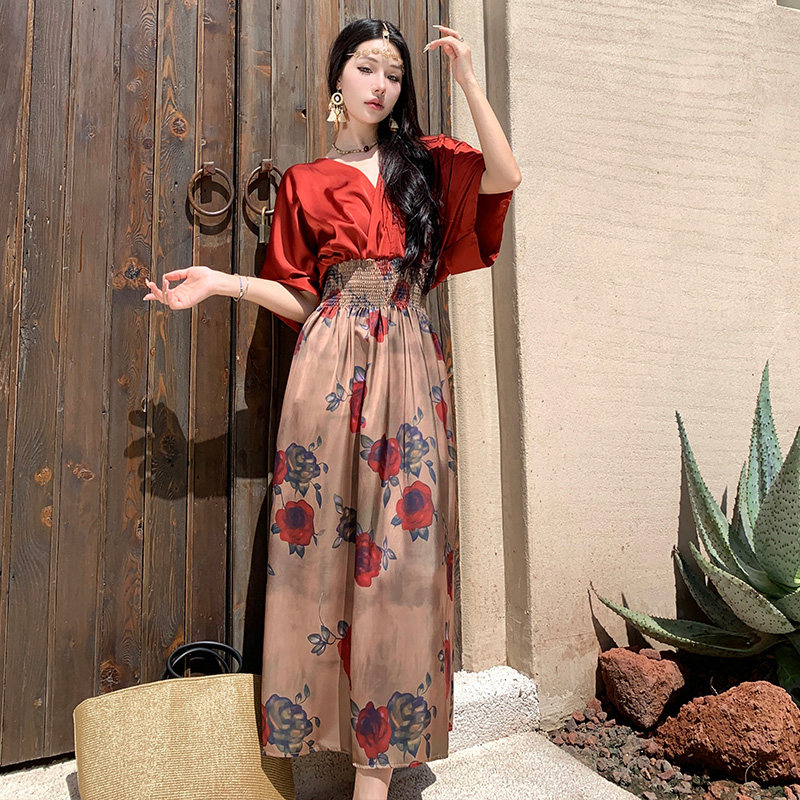 法式敦煌风连衣裙女2026新款连衣裙