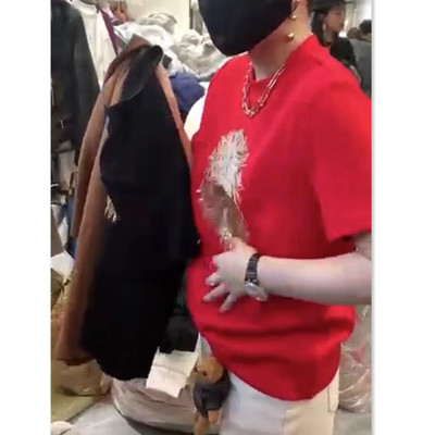 今年流行特惠88286大爱美依缘2025新款洋气贴图T恤女短袖宽松上衣