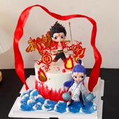 哪吒敖丙蛋糕装 饰摆件我命由我不由天男孩男生儿童生日烘焙插件