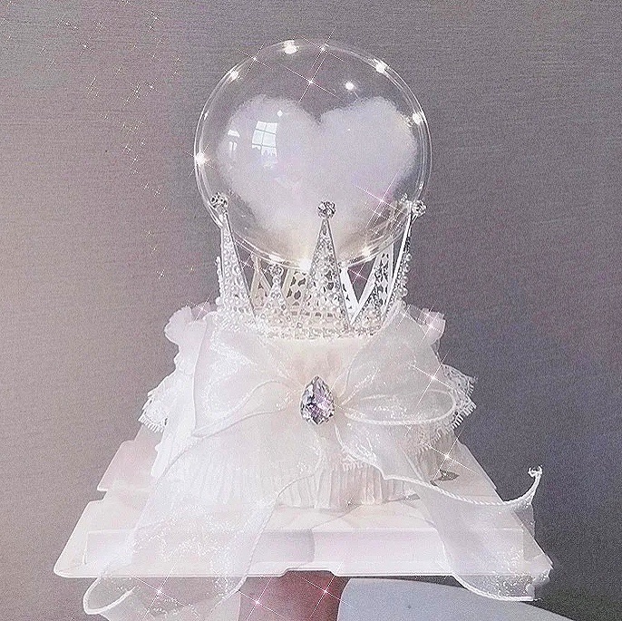 透明水晶球网纱梦幻烘焙蛋糕装饰
