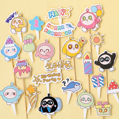 甜品台插卡蛋仔派对蛋糕装饰插件