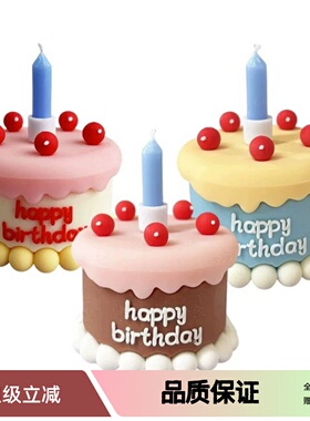 软胶仿真立体迷你小蛋糕装饰摆件网红复古卡通奶油蛋糕甜品台装扮