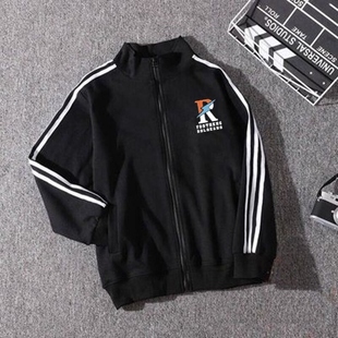 休闲潮牌棒球服 三条杠运动外套春秋季 清仓捡漏 耐磨耐脏夹克男士