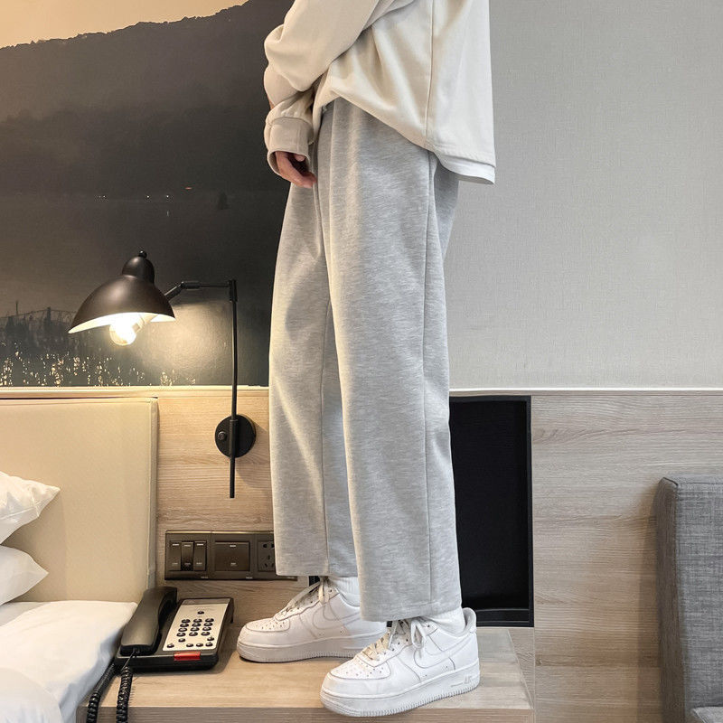 卫裤裤子春秋休闲潮牌薄款ins长裤男裤男士运动直筒夏季九分宽松