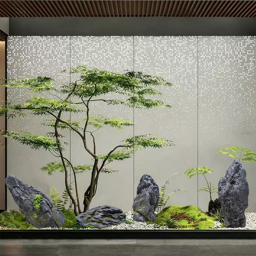 玻璃钢仿真山石室内旱景造景装饰