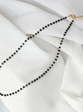 特价回馈钛钢黑色圆珠choker项圈锁骨链不掉色性感网红颈链不掉色