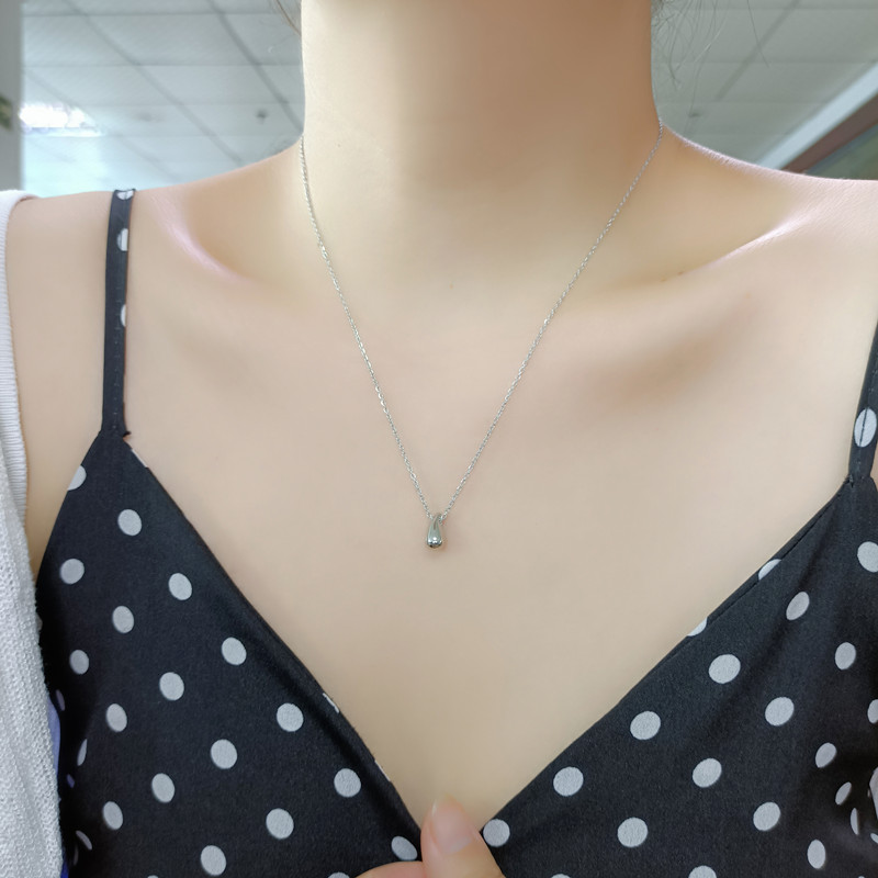 好质感法式钛钢包金浪漫水滴项链女夏轻奢ins网红新年新款锁骨链