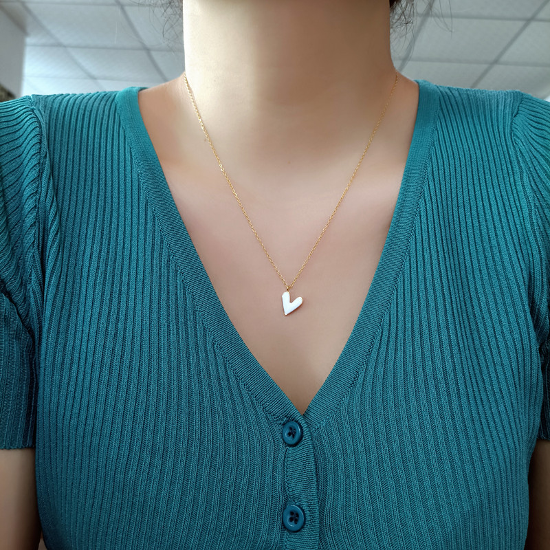 HuoTing镀金锁骨链女不掉色项链