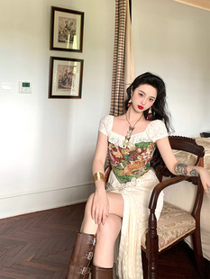 麓津《吉普赛舞会》Remake感波西米亚风可叠穿鱼骨胸衣抹胸上衣女