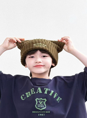 潮牌zuhe紫色短袖T恤显白英文洋气街舞男女童2026夏装新高级感韩