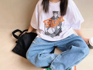 韩国童装潮牌洋气街舞短袖白色男童2026夏装女童超酷棉T上衣叠穿