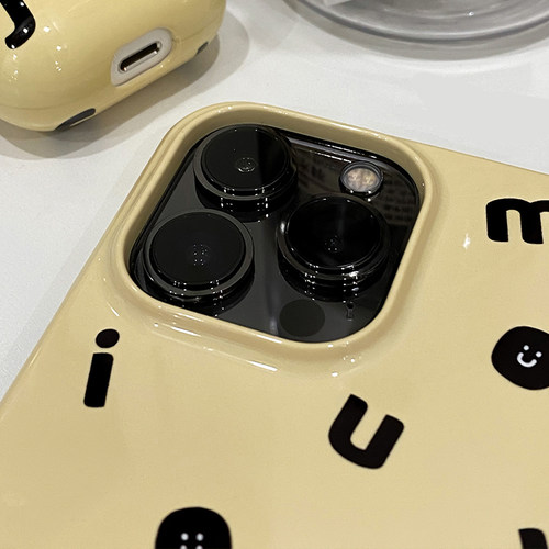 奶油黄简约适用华为p40pro手机壳mate50硬壳nova9/8/7/6se/5 苹果14pro保护套小米13/12荣耀70/80防摔vivoS12