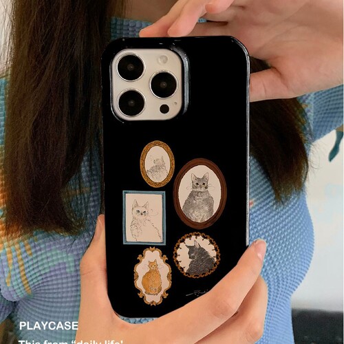 适用iPhone16promax苹果14小米15新款mate60华为p70荣耀200菲林nova13手机壳oppofindx8s+软vivox200猫咪照片