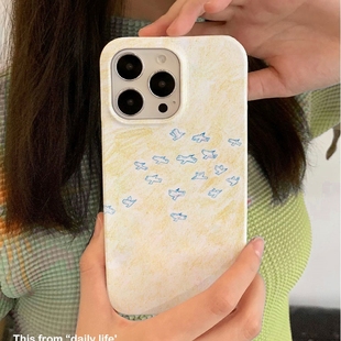 涂鸦迁徙飞鸽适用苹果16手机壳vivoS19华为P70mate70小米14Ultra /15promax新款oppofindx8荣耀300软vivox200