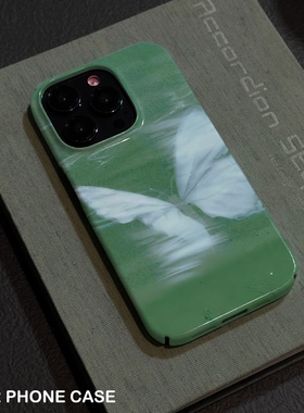 绿色梦幻蝴蝶适用iPhone16promax苹果15小米14新款mate70华为p70nova荣耀200菲林手机壳13opporeno13vivox100